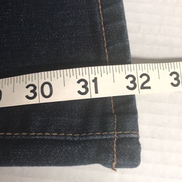 ANN TAYLOR LOFT Flare Wide Leg Denim Jeans Size 10 Back Flap Pockets Boot Cut - Picture 12 of 12